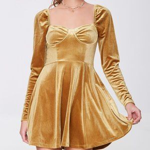 Forever 21 Velvet Sweetheart Dress L NWT